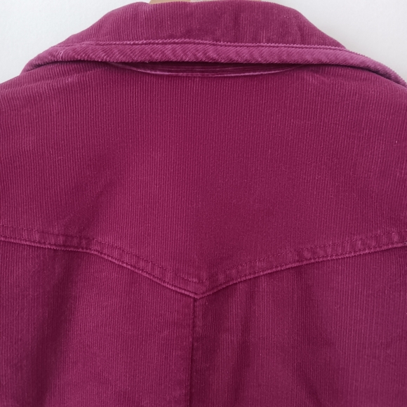 GAP Women's Rose Pink Classic Tailored Corduroy Blazer with Floral Cuffs 4 - Picture 9 of 15